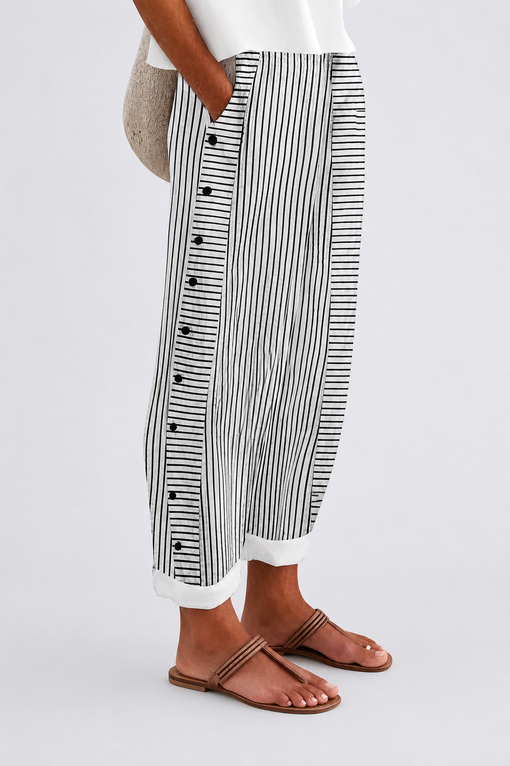 ARVINA || PANTALÓN A RAYAS CHIC