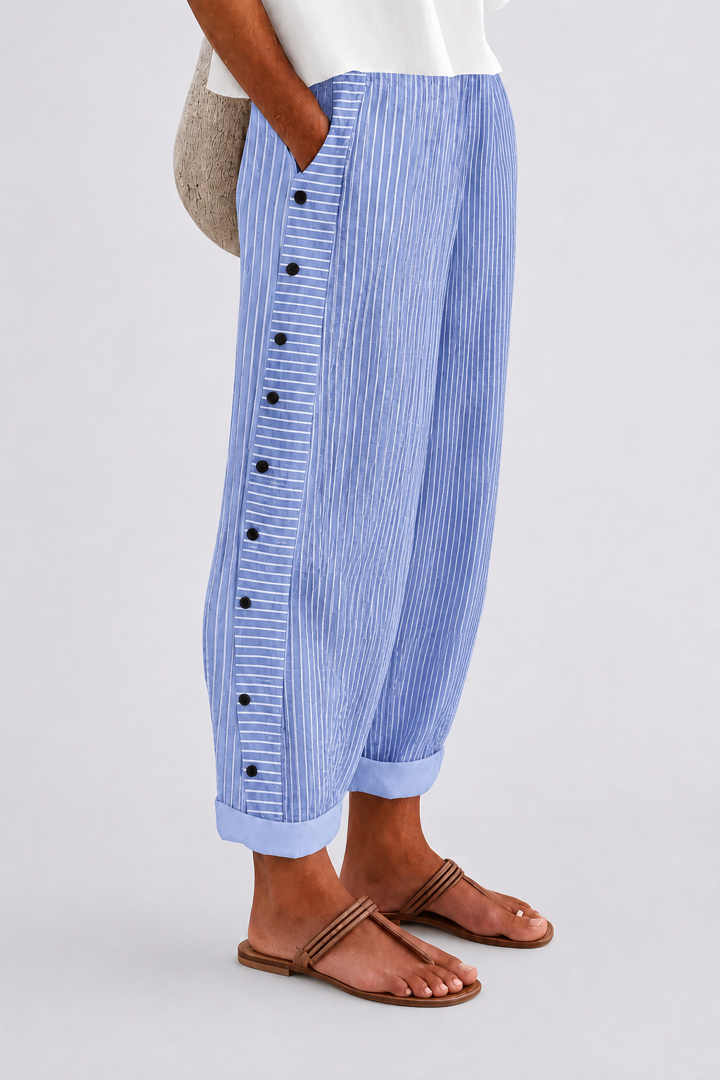 ARVINA || PANTALÓN A RAYAS CHIC