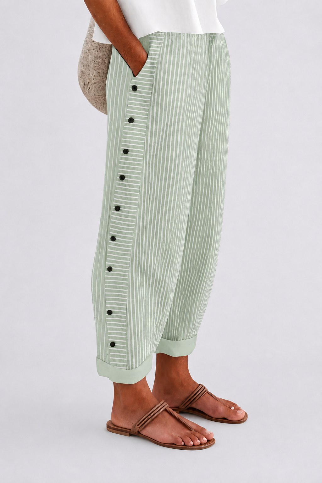 ARVINA || PANTALÓN A RAYAS CHIC