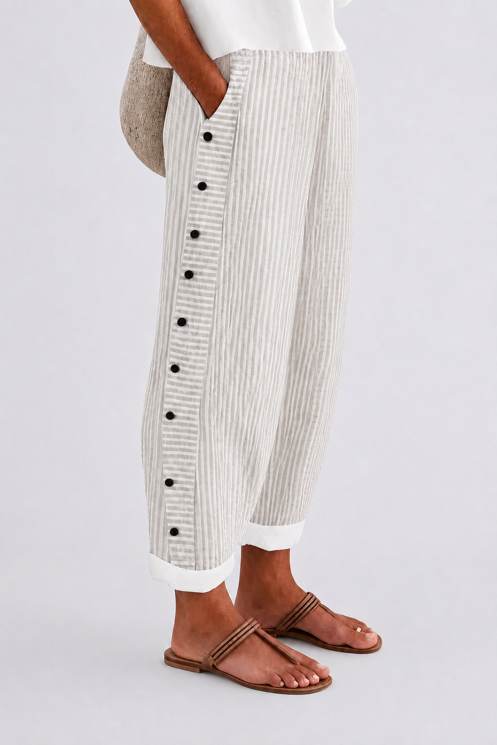 ARVINA || PANTALÓN A RAYAS CHIC
