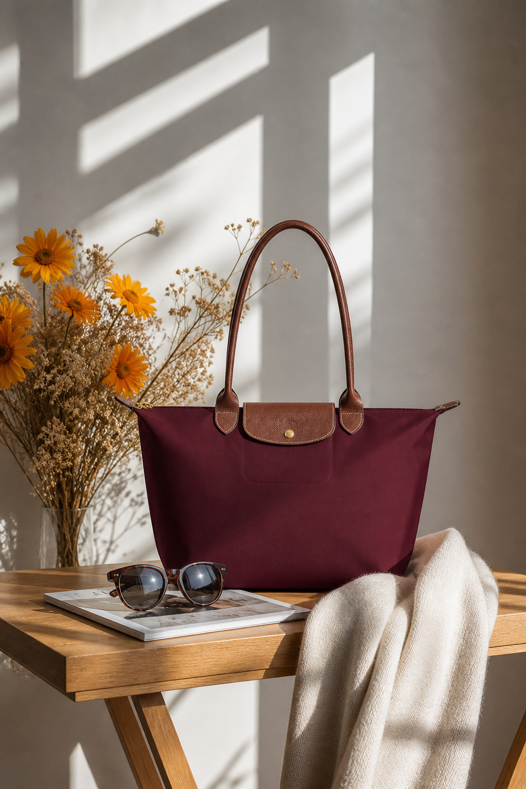 CAMILLE || TOTE GRANATE CLASSIC