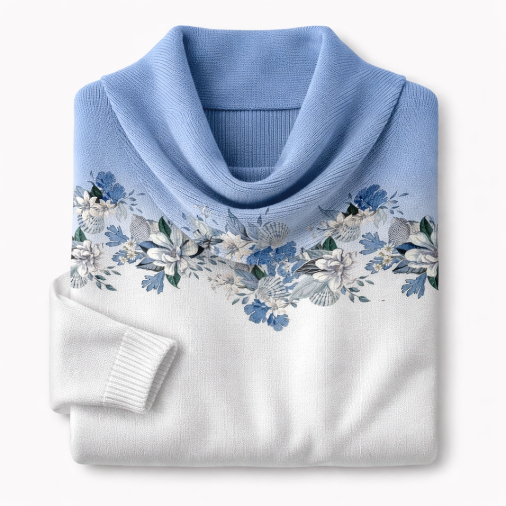 Amaya || Jersey Floral con Cuello