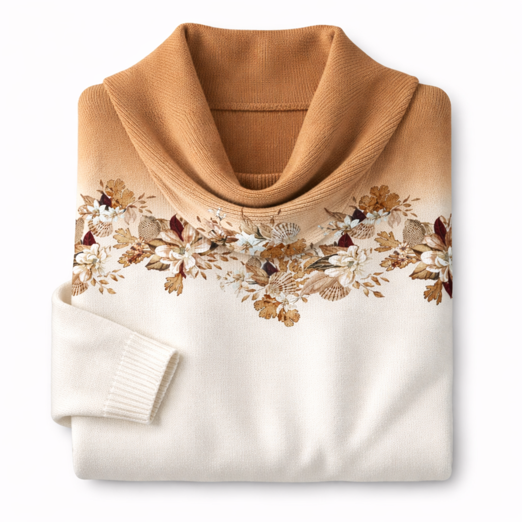 Amaya || Jersey Floral con Cuello