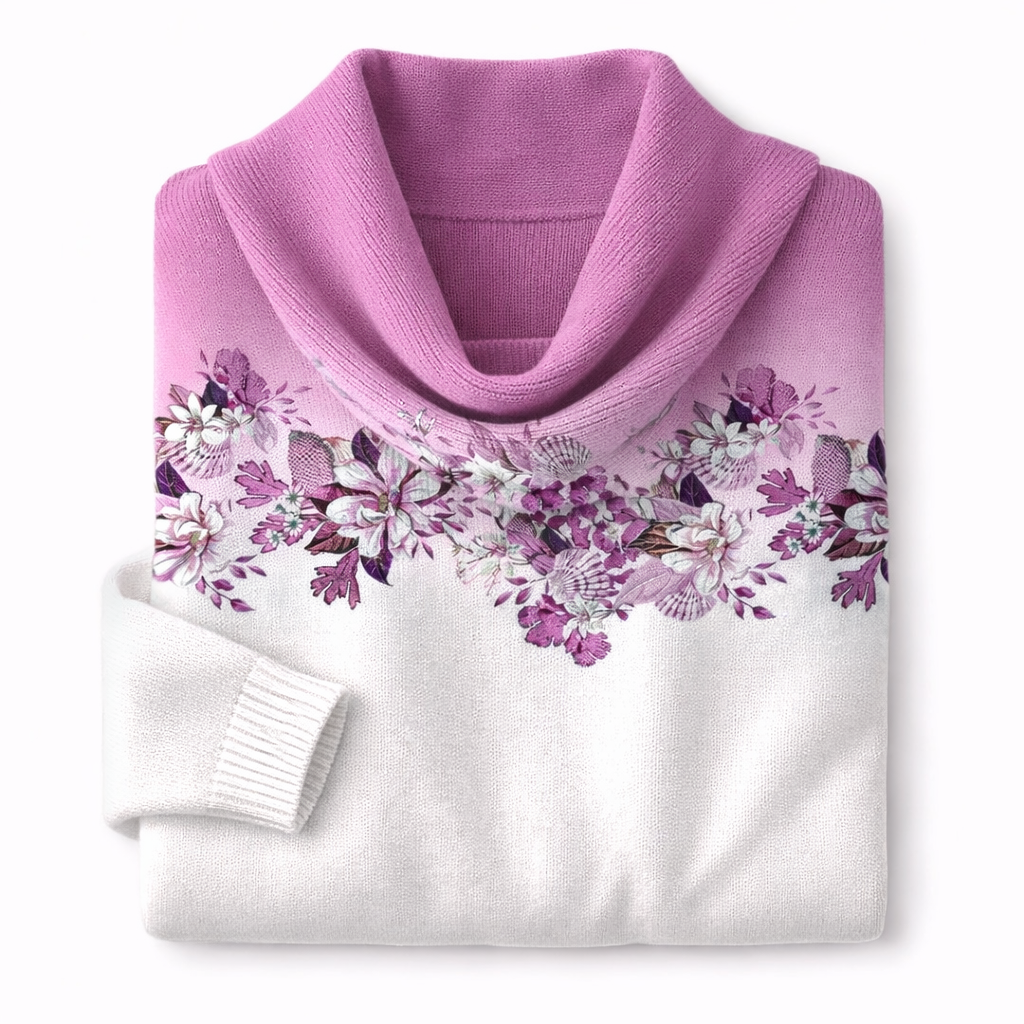 Amaya || Jersey Floral con Cuello
