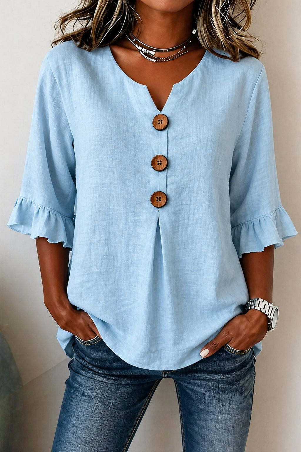 AMELIA || BLUSA LINEN CHIC