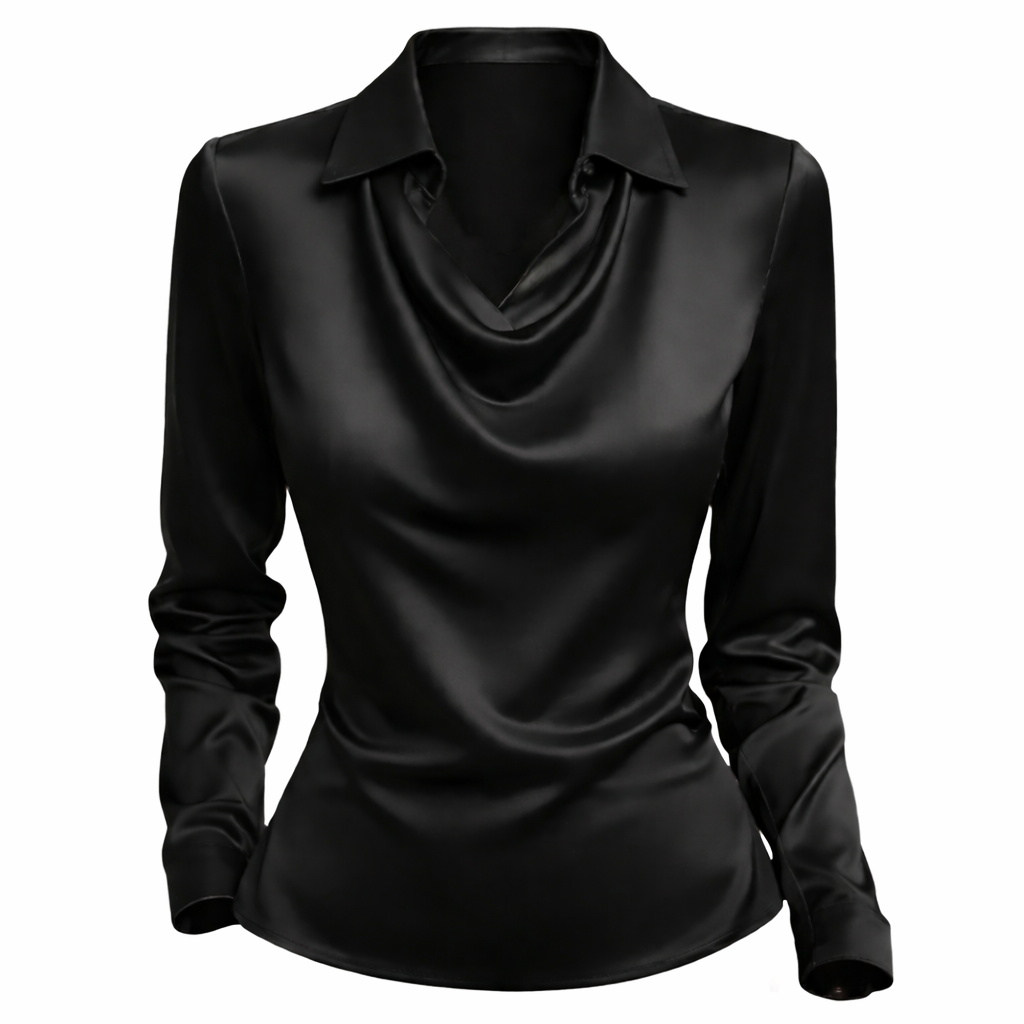 Sanna || Blusa Satinada con Cuello Elegante