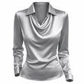 Sanna || Blusa Satinada con Cuello Elegante