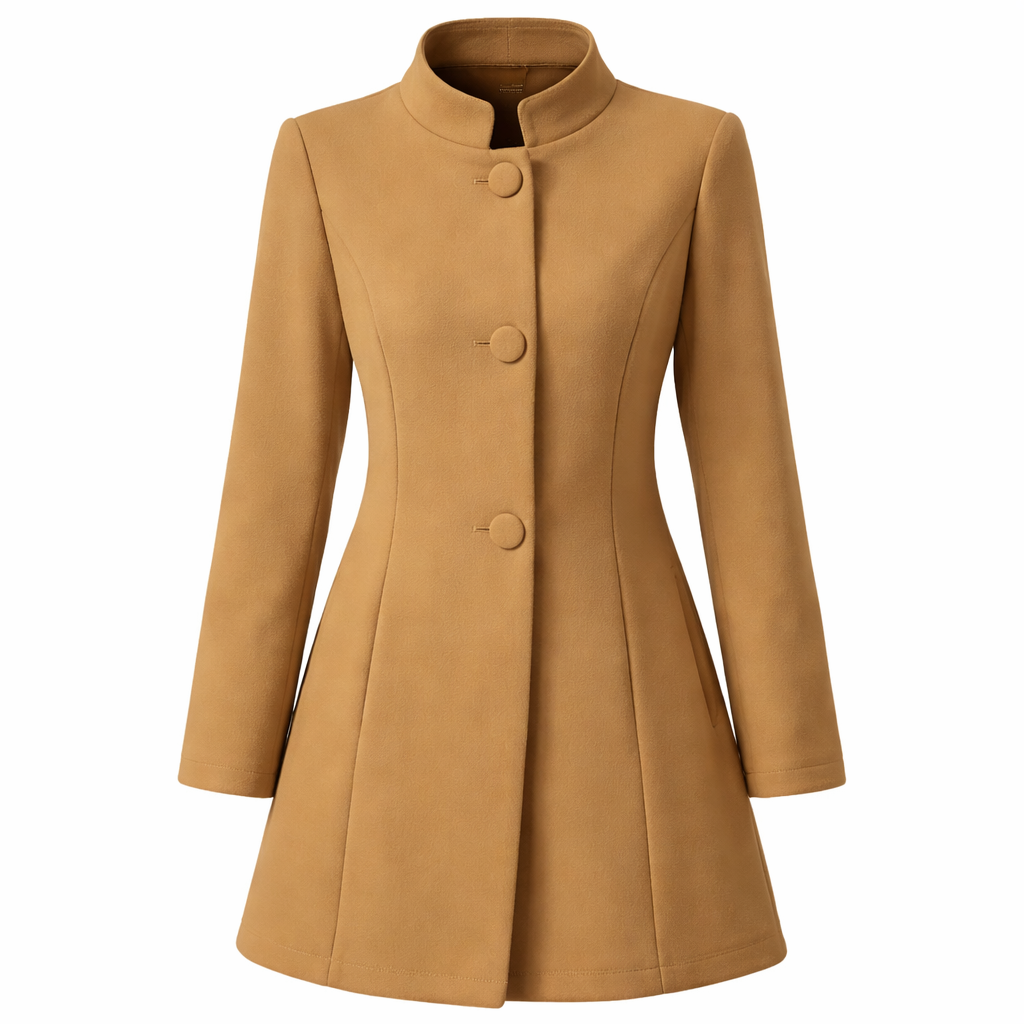 Melanie || Abrigo con Cuello Abotonado