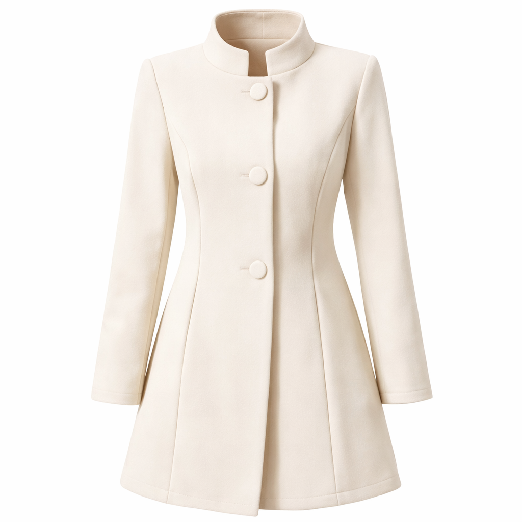 Melanie || Abrigo con Cuello Abotonado