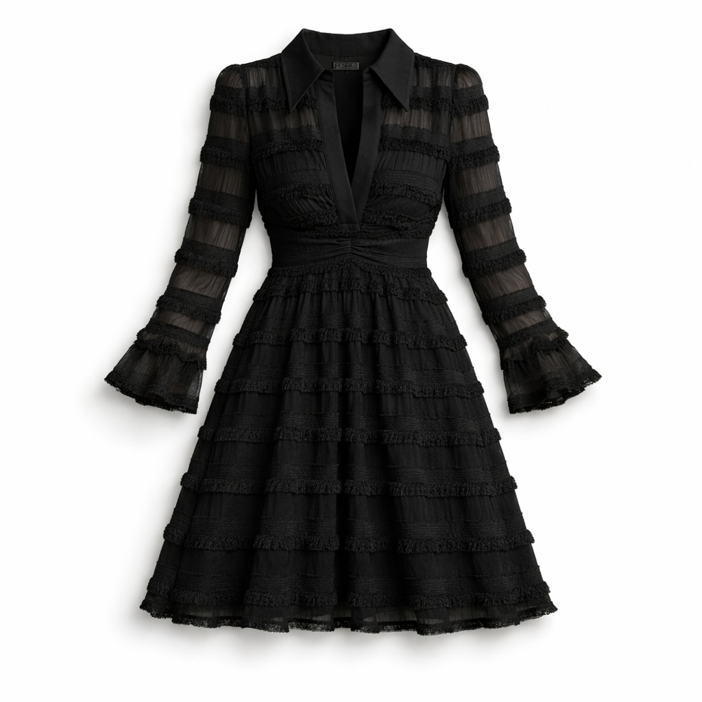 Paris || Vestido Elegante con Flecos