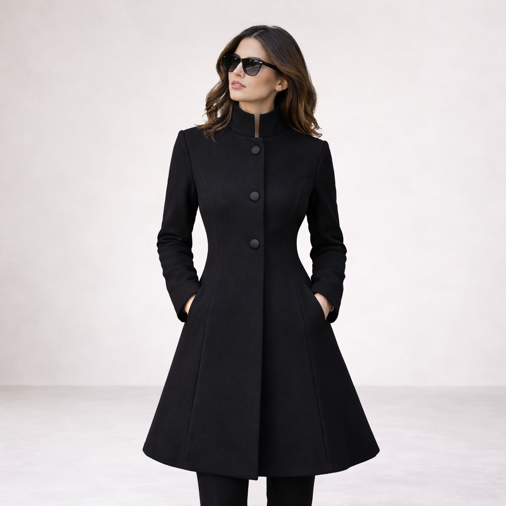 Melanie || Abrigo con Cuello Abotonado