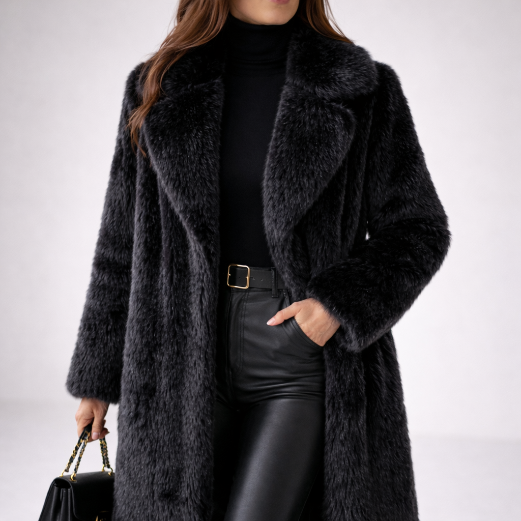 Iris || Abrigo Largo de Pelo y Elegante