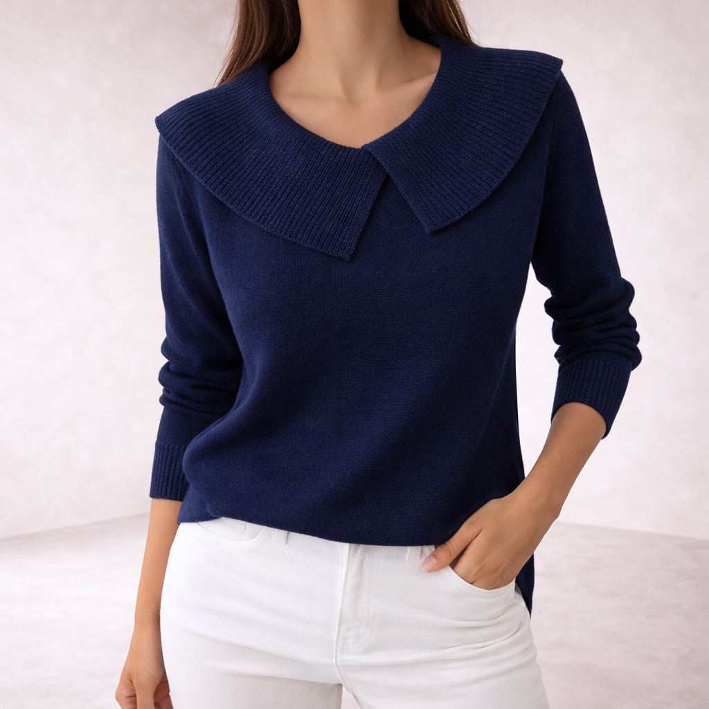 Kelia || Jersey con Cuello Doblado