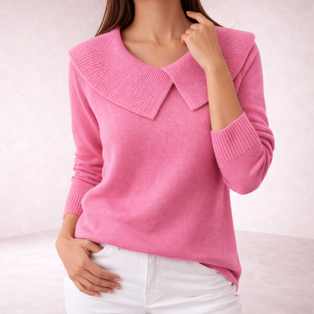 Kelia || Jersey con Cuello Doblado