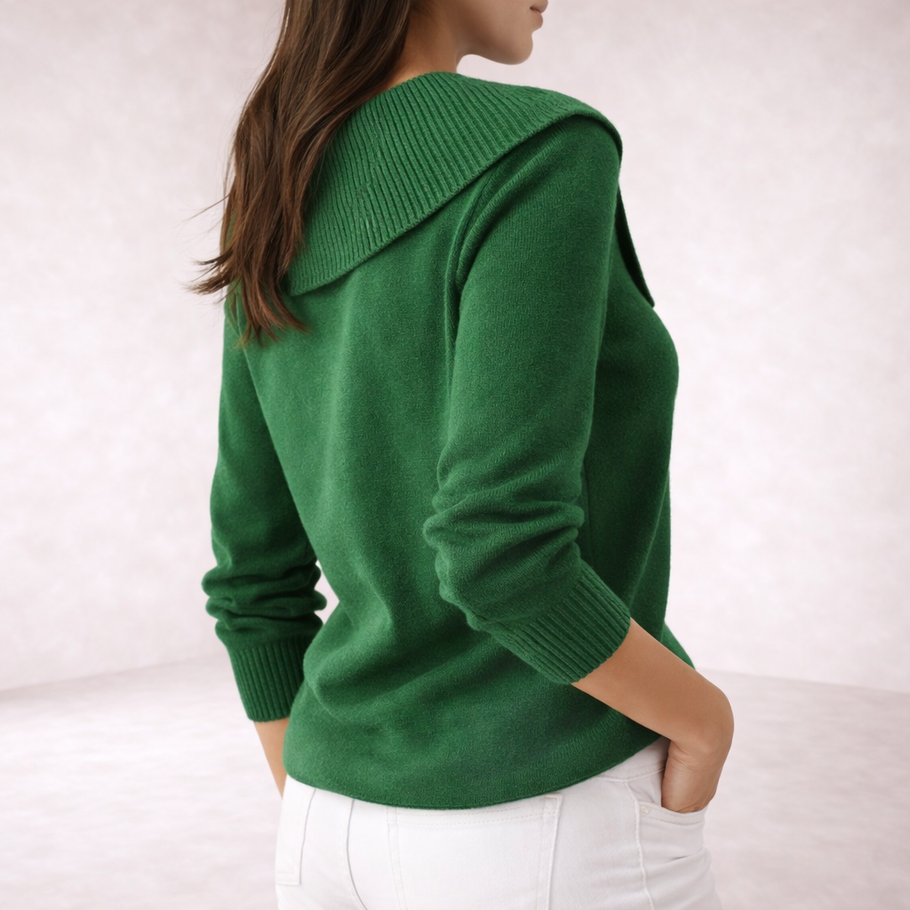Kelia || Jersey con Cuello Doblado