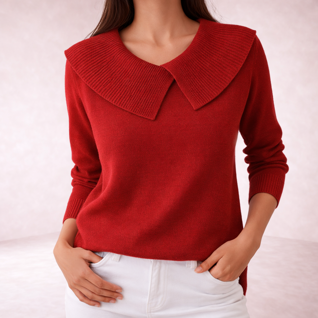 Kelia || Jersey con Cuello Doblado