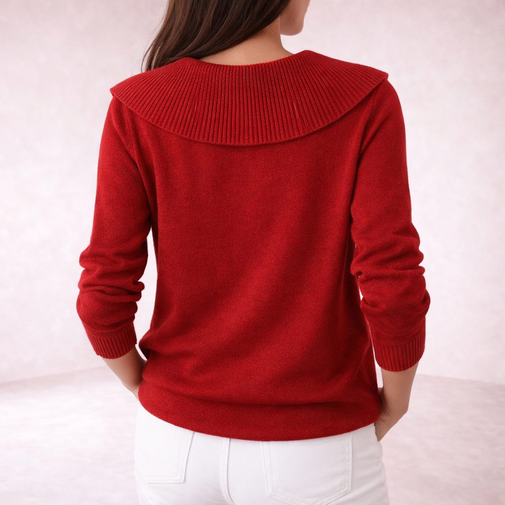 Kelia || Jersey con Cuello Doblado
