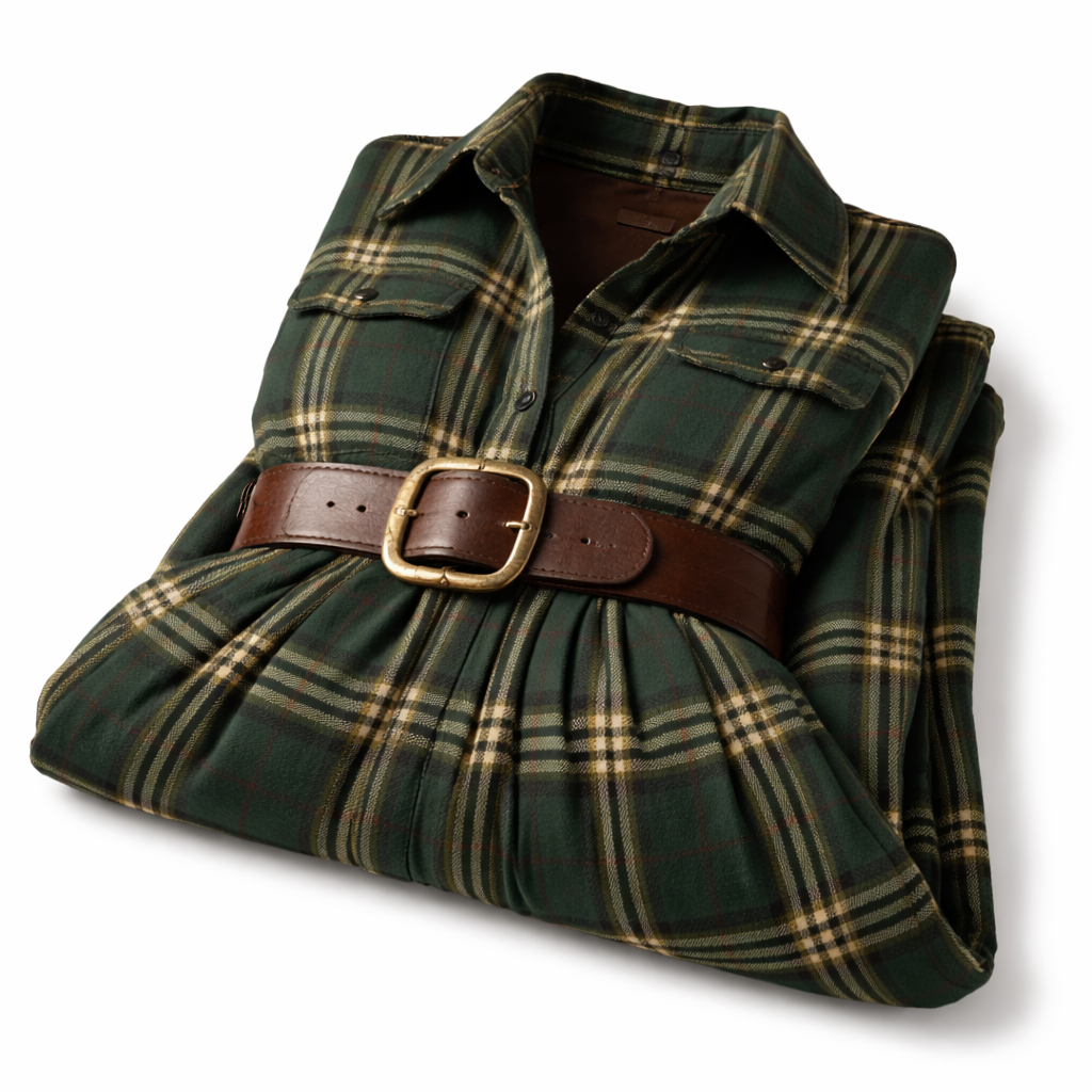 Emalia || Vestido de Cuadros con Cinturón