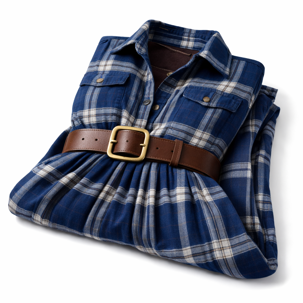 Emalia || Vestido de Cuadros con Cinturón