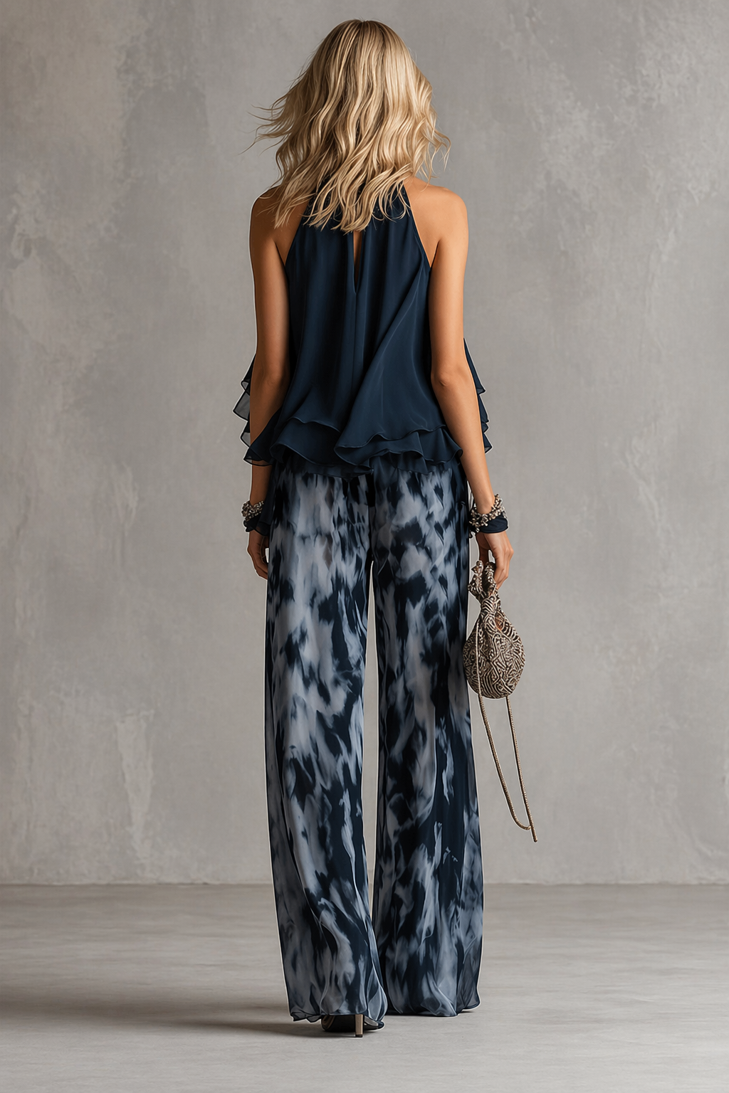 VICCA || HALTER CHIFFON SET