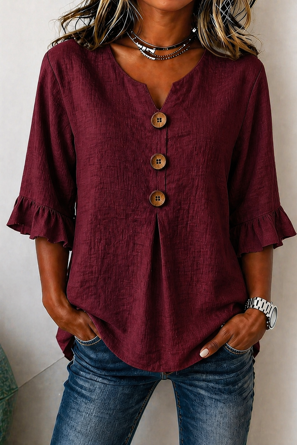 AMELIA || BLUSA LINEN CHIC