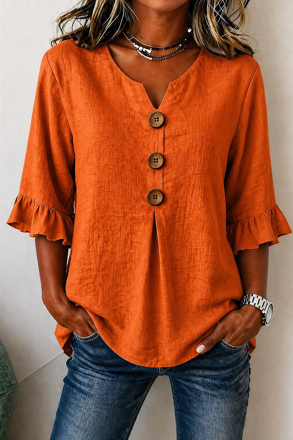 AMELIA || BLUSA LINEN CHIC