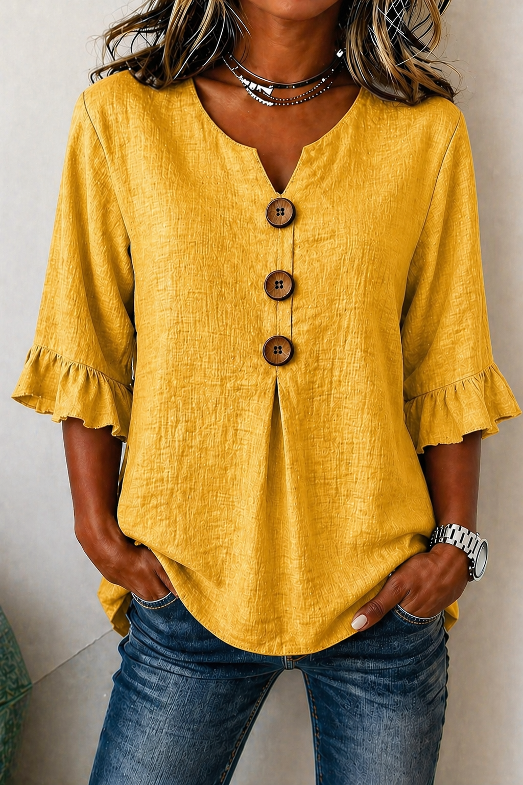 AMELIA || BLUSA LINEN CHIC