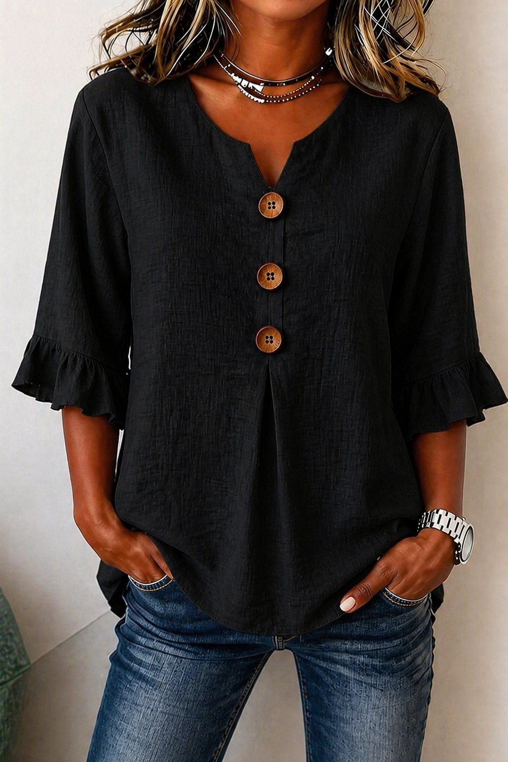 AMELIA || BLUSA LINEN CHIC