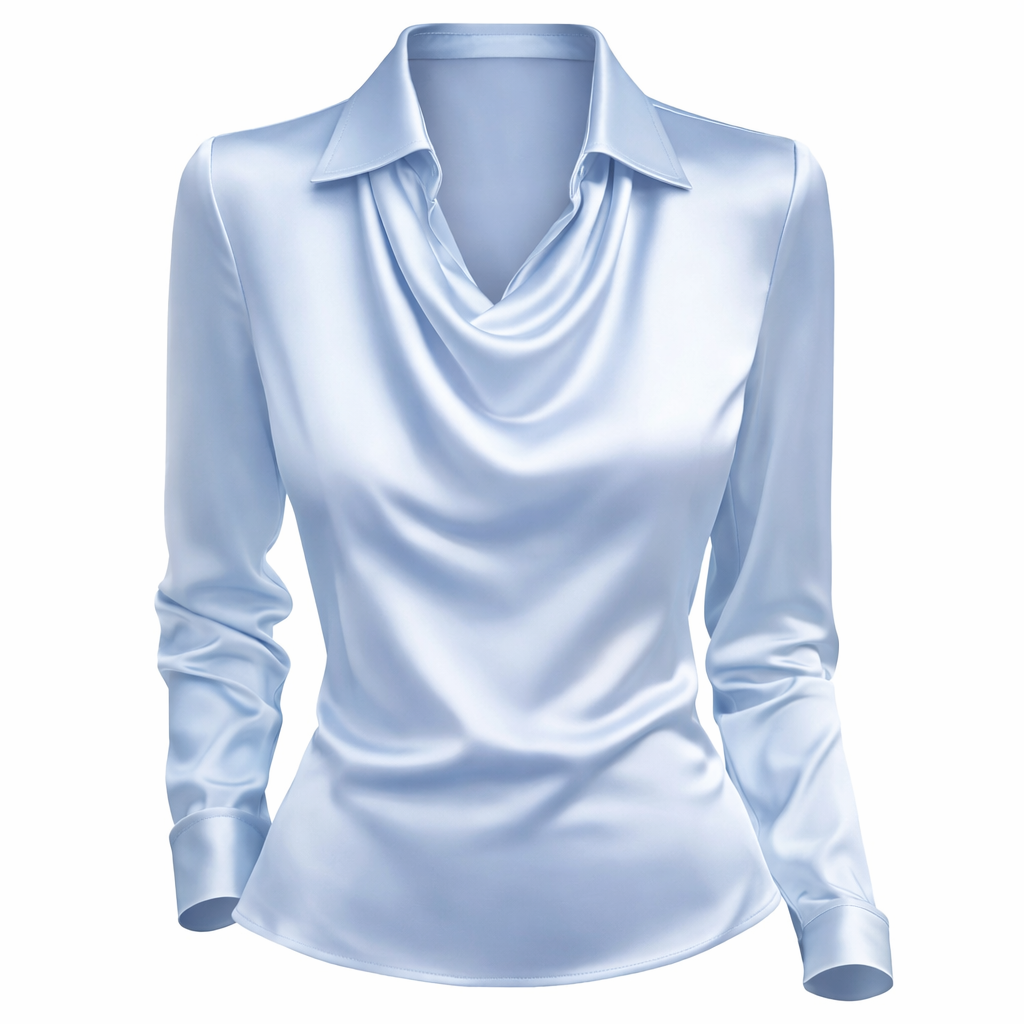Sanna || Blusa Satinada con Cuello Elegante