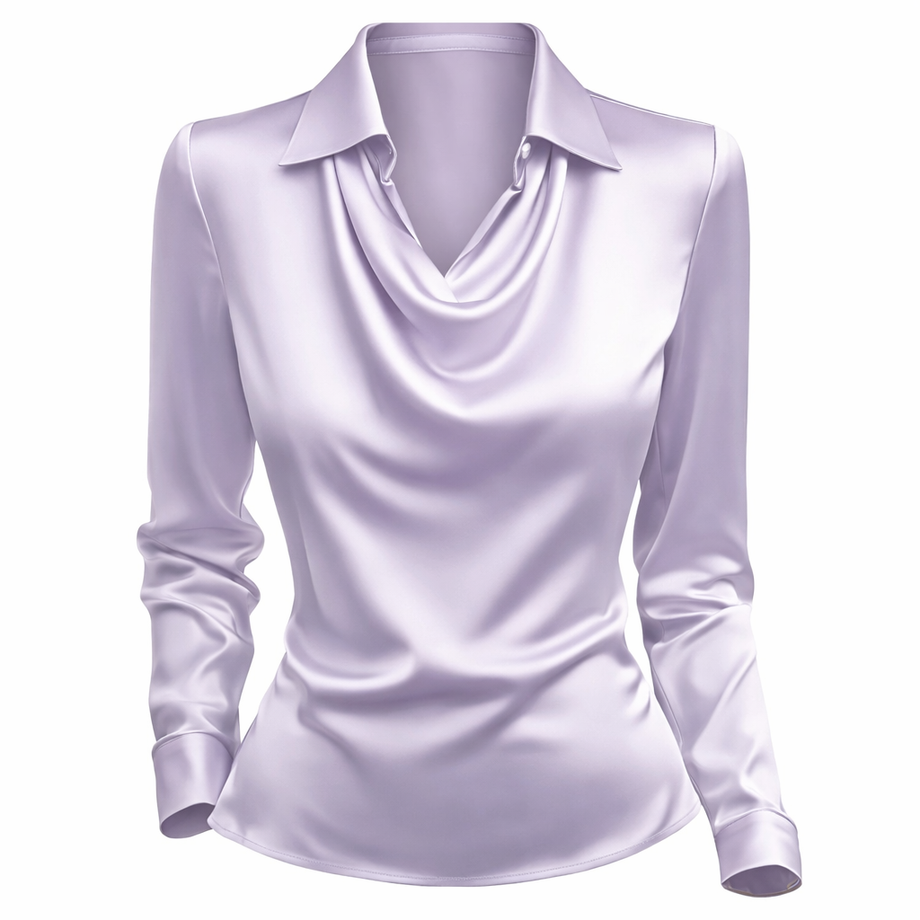 Sanna || Blusa Satinada con Cuello Elegante