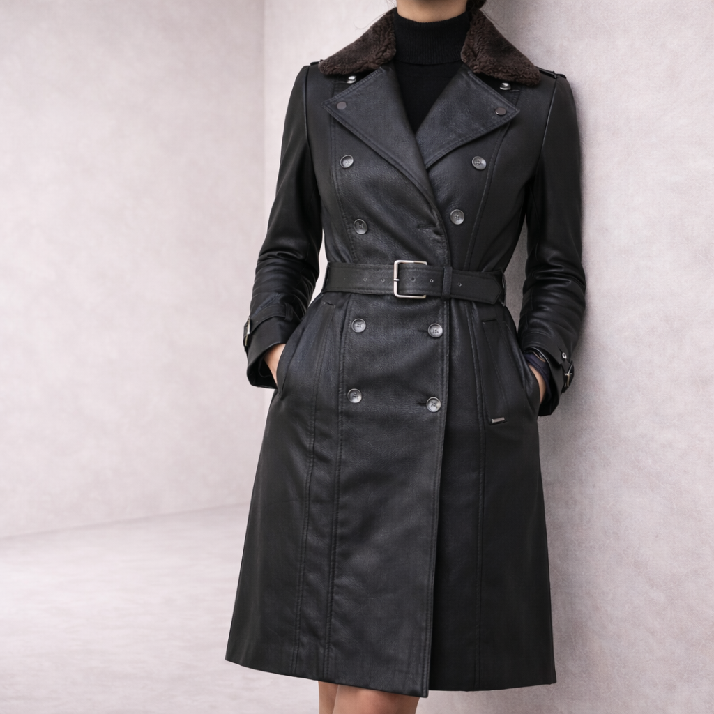 Victoria || Abrigo de Cuero Forrado