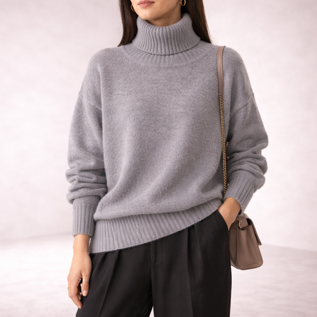 Lina || Jersey Suave de Cuello Alto