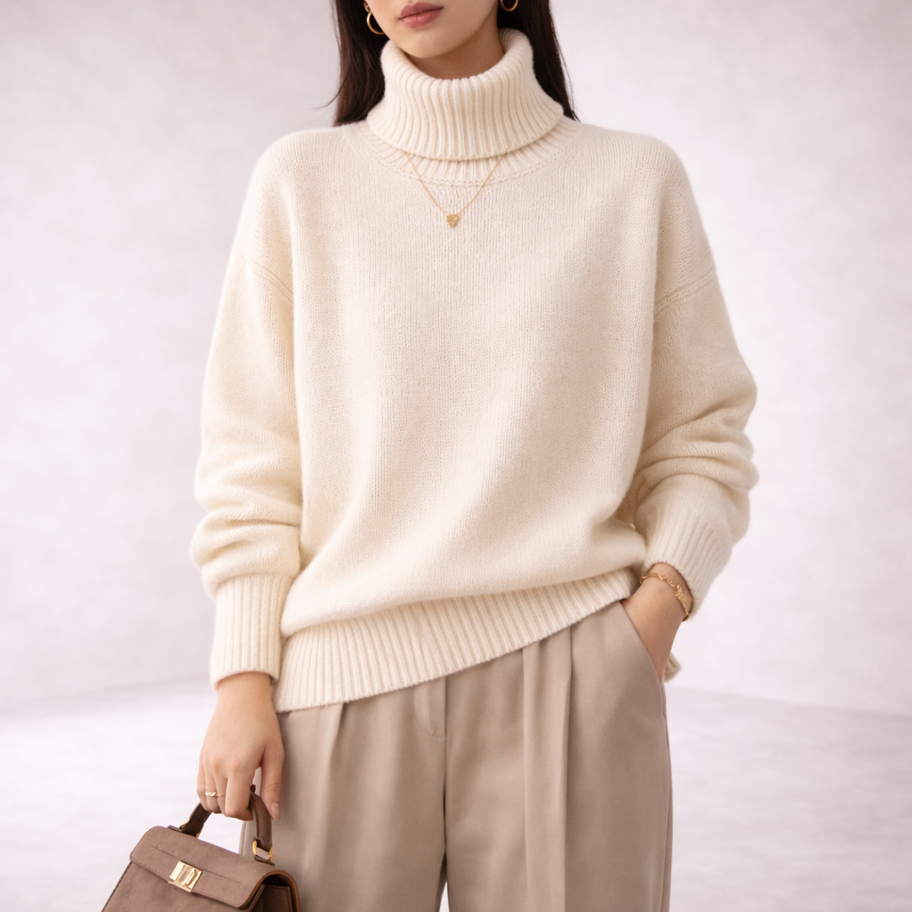 Lina || Jersey Suave de Cuello Alto